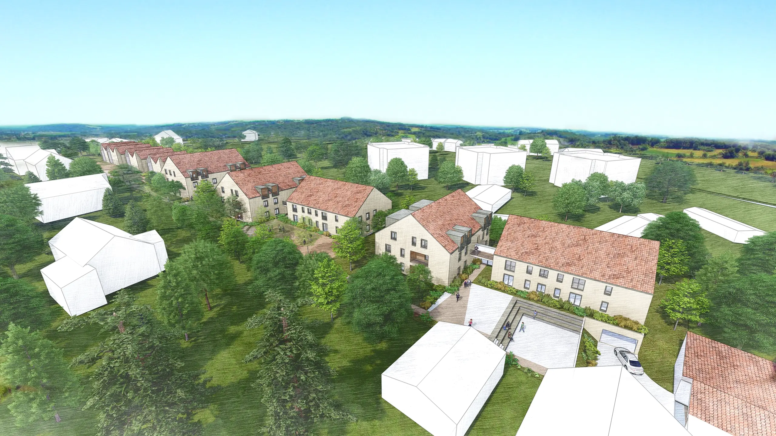 Vue du projet Maison pour tous rue des fourches à Dole