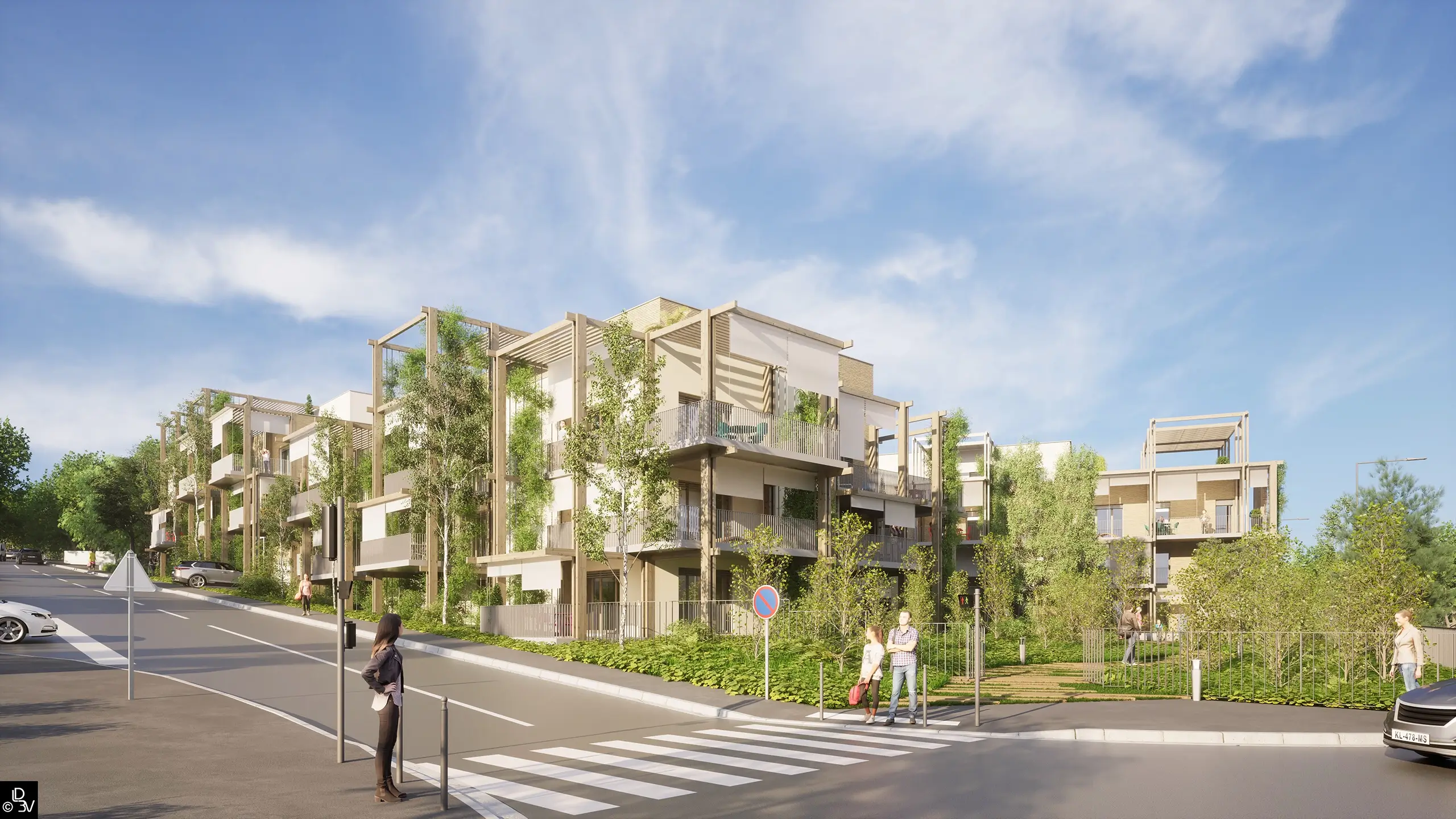 Vue principal jardin Grigny