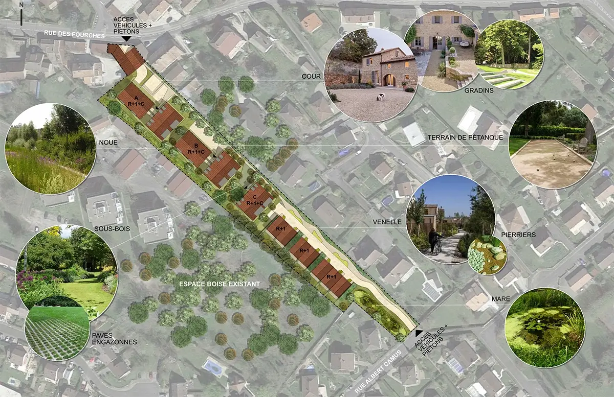 Plan d'insertion du projet de Maison pour tous rue des fourches à Dole