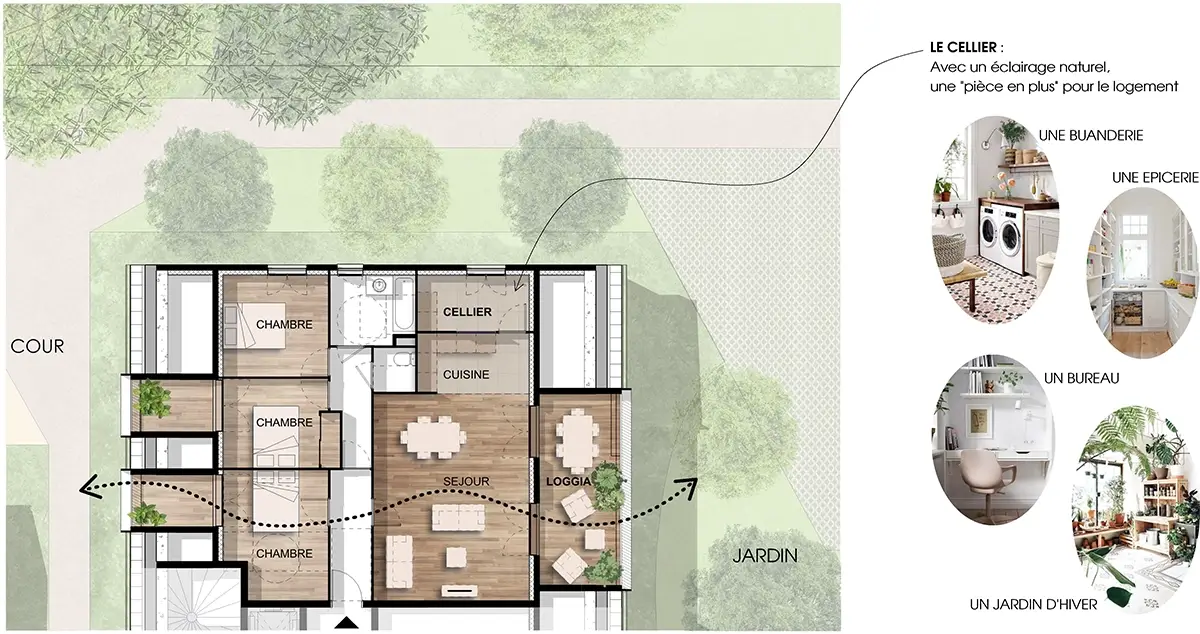 Plan du projet de Maison pour tous rue des fourches à Dole