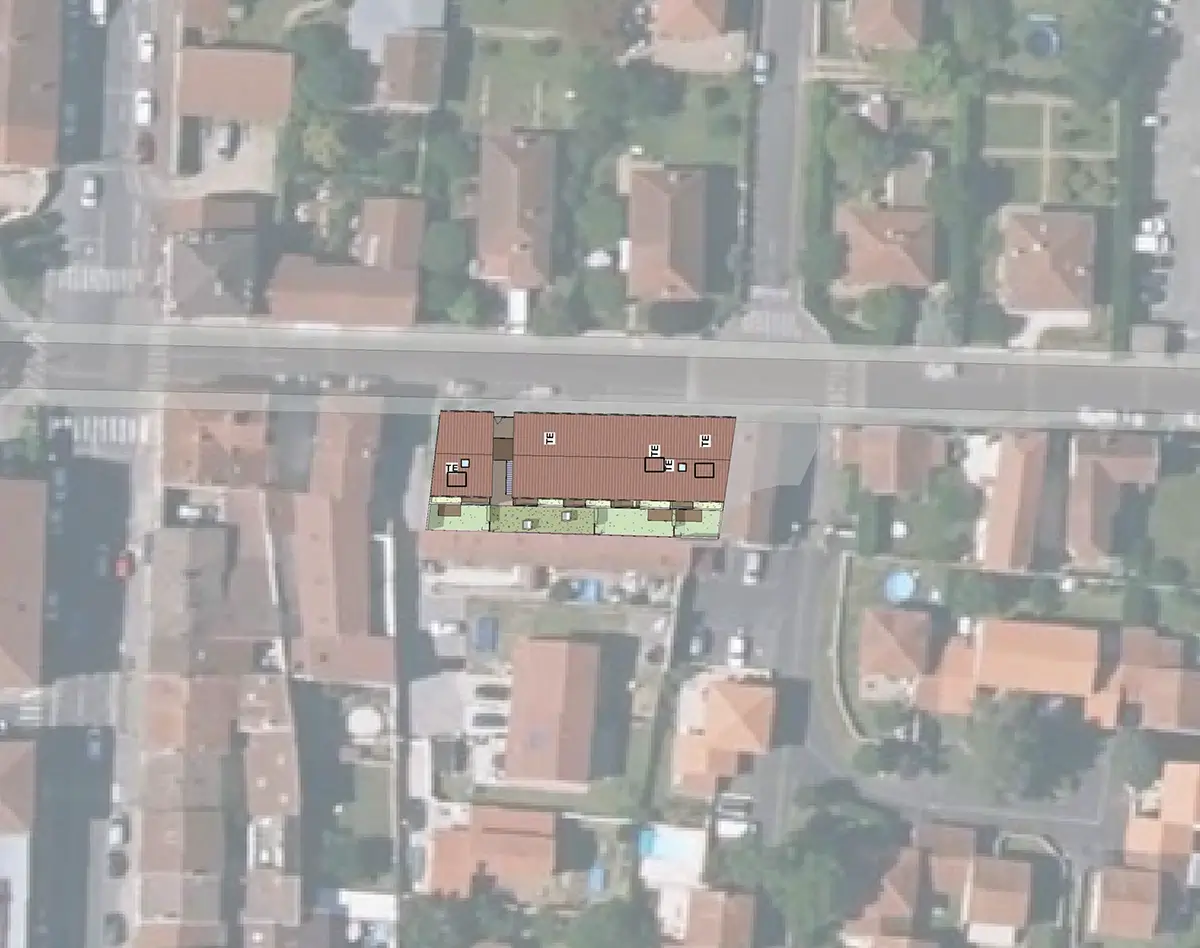 Plan masse du 1 rue Louis Plasse