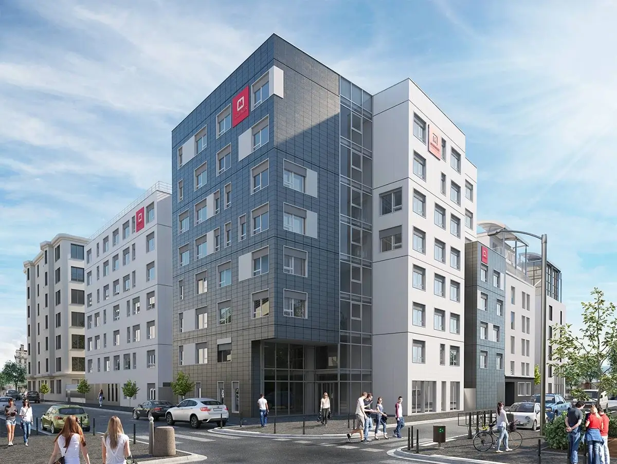 Rendu architectural de l'Hôtel Meininger à Lyon